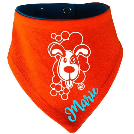 Hunde Wende Halstuch Multicolor WELPE BELLO + Name des Hundes