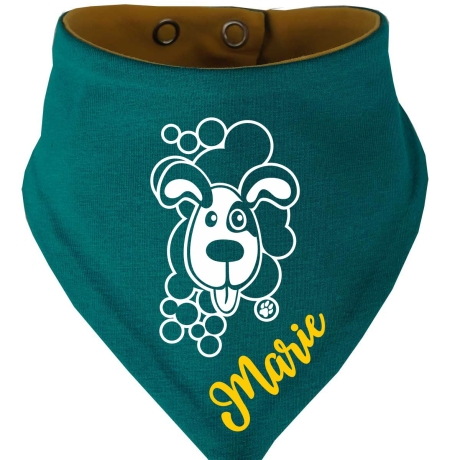 Hunde Wende Halstuch Multicolor WELPE BELLO + Name des Hundes