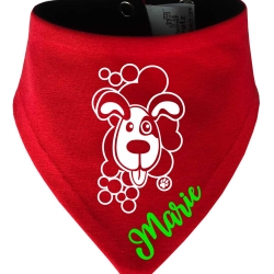 Hunde Wende Halstuch Multicolor WELPE BELLO + Name des Hundes
