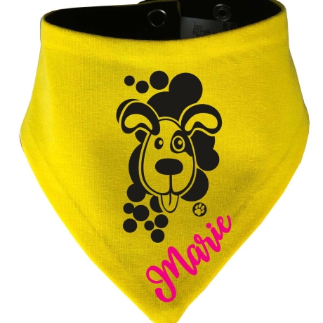 Hunde Wende Halstuch Multicolor WELPE BELLO + Name des Hundes