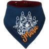 Hunde Wende Halstuch Multicolor FLORALPFOTE KRA + Name des Hundes