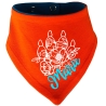 Hunde Wende Halstuch Multicolor FLORALPFOTE KRA + Name des Hundes