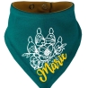 Hunde Wende Halstuch Multicolor FLORALPFOTE KRA + Name des Hundes
