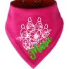 Hunde Wende Halstuch Multicolor FLORALPFOTE KRA + Name des Hundes