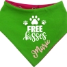 Hunde Wende Halstuch Multicolor FREE KISSES + Name des Hundes