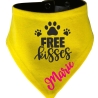 Hunde Wende Halstuch Multicolor FREE KISSES + Name des Hundes