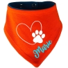 Hunde Wende Halstuch Multicolor HERZ MIT PFOTE+ Name des Hundes