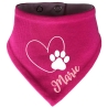 Hunde Wende Halstuch Multicolor HERZ MIT PFOTE+ Name des Hundes