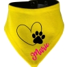 Hunde Wende Halstuch Multicolor HERZ MIT PFOTE+ Name des Hundes
