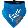 Hunde Wende Halstuch Multicolor LOVE + Name des Hundes