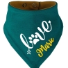Hunde Wende Halstuch Multicolor LOVE + Name des Hundes