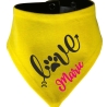 Hunde Wende Halstuch Multicolor LOVE + Name des Hundes