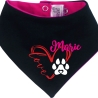 Hunde Wende Halstuch Multicolor LOVEHERZ Dopp + Name des Hundes