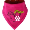 Hunde Wende Halstuch Multicolor LOVEHERZ Dopp + Name des Hundes