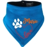 Hunde Wende Halstuch Multicolor LOVEHERZ Einf + Name des Hundes