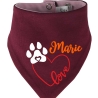 Hunde Wende Halstuch Multicolor LOVEHERZ Einf + Name des Hundes
