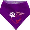 Hunde Wende Halstuch Multicolor LOVEHERZ Einf + Name des Hundes