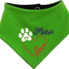 Hunde Wende Halstuch Multicolor LOVEHERZ Einf + Name des Hundes