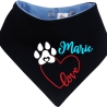 Hunde Wende Halstuch Multicolor LOVEHERZ Einf + Name des Hundes