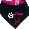 Hunde Wende Halstuch Multicolor LOVEHERZ Einf + Name des Hundes