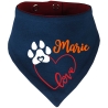 Hunde Wende Halstuch Multicolor LOVEHERZ Einf + Name des Hundes