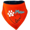 Hunde Wende Halstuch Multicolor LOVEHERZ Einf + Name des Hundes