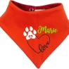 Hunde Wende Halstuch Multicolor LOVEHERZ Einf + Name des Hundes