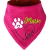 Hunde Wende Halstuch Multicolor LOVEHERZ Einf + Name des Hundes