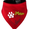 Hunde Wende Halstuch Multicolor LOVEHERZ Einf + Name des Hundes