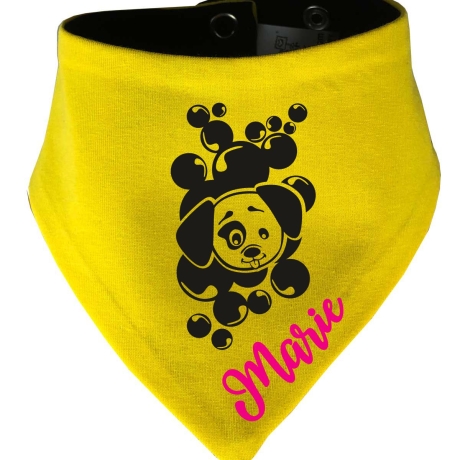 Hunde Wende Halstuch Multicolor Welpe MOPPEL + Name des Hundes
