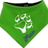 Hunde Wende Halstuch Multicolor PFOTE UMRISS + Name des Hundes