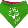Hunde Wende Halstuch Multicolor PFOTE UMRISS + Name des Hundes