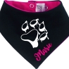Hunde Wende Halstuch Multicolor PFOTE UMRISS + Name des Hundes