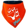 Hunde Wende Halstuch Multicolor PFOTE UMRISS + Name des Hundes