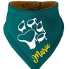 Hunde Wende Halstuch Multicolor PFOTE UMRISS + Name des Hundes