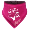 Hunde Wende Halstuch Multicolor PFOTE UMRISS + Name des Hundes