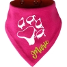 Hunde Wende Halstuch Multicolor PFOTE UMRISS + Name des Hundes
