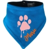 Hunde Wende Halstuch Multicolor PFOTE Rosa + Name des Hundes