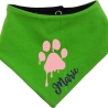 Hunde Wende Halstuch Multicolor PFOTE Rosa + Name des Hundes
