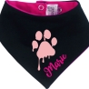 Hunde Wende Halstuch Multicolor PFOTE Rosa + Name des Hundes