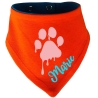 Hunde Wende Halstuch Multicolor PFOTE Rosa + Name des Hundes
