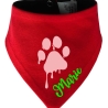 Hunde Wende Halstuch Multicolor PFOTE Rosa + Name des Hundes