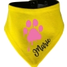 Hunde Wende Halstuch Multicolor PFOTE Rosa + Name des Hundes