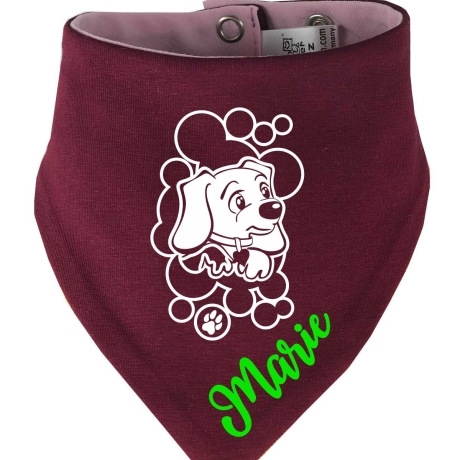 Hunde Wende Halstuch Multicolor WELPE STROLCH + Name des Hundes