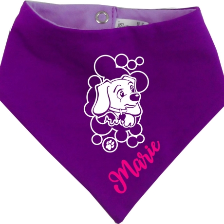 Hunde Wende Halstuch Multicolor WELPE STROLCH + Name des Hundes