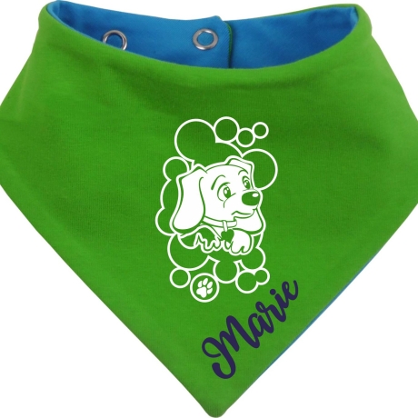 Hunde Wende Halstuch Multicolor WELPE STROLCH + Name des Hundes