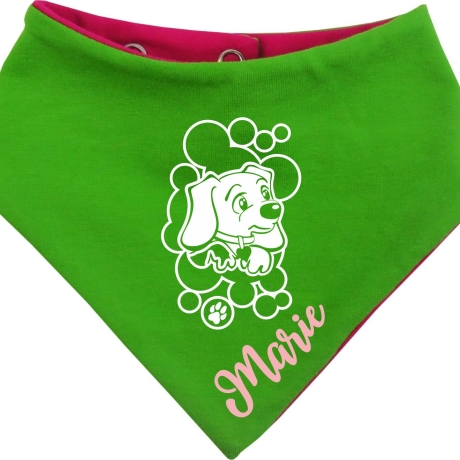 Hunde Wende Halstuch Multicolor WELPE STROLCH + Name des Hundes