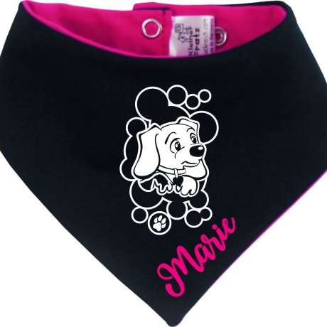 Hunde Wende Halstuch Multicolor WELPE STROLCH + Name des Hundes