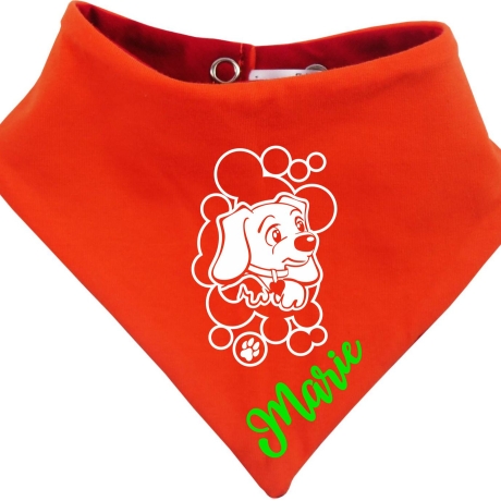 Hunde Wende Halstuch Multicolor WELPE STROLCH + Name des Hundes
