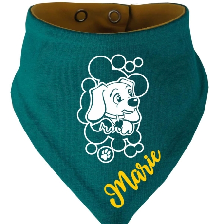 Hunde Wende Halstuch Multicolor WELPE STROLCH + Name des Hundes